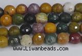 COS200 15.5 inches 4mm faceted round ocean jasper beads