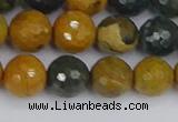 COS203 15.5 inches 10mm faceted round ocean jasper beads