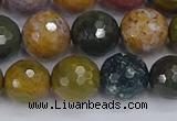 COS204 15.5 inches 12mm faceted round ocean jasper beads