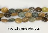 COS258 15.5 inches 10*14mm oval ocean stone beads wholesale