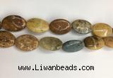 COS263 15.5 inches 22*30mm oval ocean stone beads wholesale