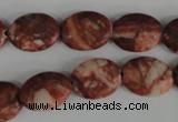 COV106 15.5 inches 12*16mm oval red mud jasper beads wholesale