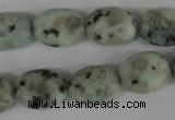 COV107 15.5 inches 12*16mm oval sesame jasper beads wholesale