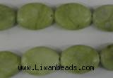 COV127 15.5 inches 13*18mm oval lemon jade beads wholesale