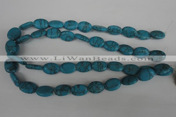 COV140 15.5 inches 12*17mm oval synthetic turquoise beads wholesale