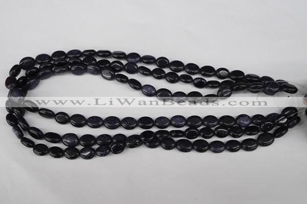 COV16 15.5 inches 8*10mm oval blue goldstone gemstone beads wholesale