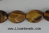 COV180 15.5 inches 13*18mm faceted oval yellow tiger eye beads wholesale