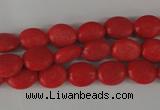 COV23 15.5 inches 8*10mm oval synthetic coral beads wholesale