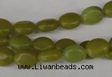 COV28 15.5 inches 8*10mm oval Korean jade gemstone beads wholesale