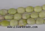 COV29 15.5 inches 8*10mm oval lemon jade gemstone beads wholesale