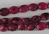 COV30 15.5 inches 8*10mm oval sesame red jasper beads wholesale