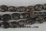 COV31 15.5 inches 8*10mm oval leopard skin jasper beads wholesale