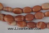 COV33 15.5 inches 8*10mm oval red mud jasper beads wholesale