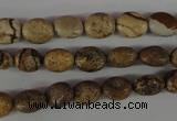 COV34 15.5 inches 8*10mm oval picture jasper beads wholesale