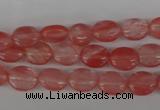 COV44 15.5 inches 8*10mm oval cherry quartz beads wholesale