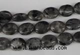 COV46 15.5 inches 8*10mm oval black labradorite beads wholesale