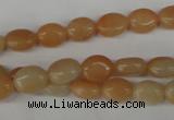 COV47 15.5 inches 8*10mm oval pink aventurine beads wholesale