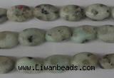 COV53 15.5 inches 8*12mm oval sesame jasper beads wholesale