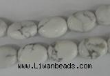 COV86 15.5 inches 10*14mm oval white howlite turquoise beads wholesale