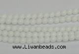 CPB01 15.5 inches 4mm round white porcelain beads wholesale