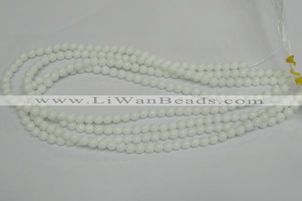 CPB02 15.5 inches 6mm round white porcelain beads wholesale