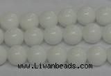 CPB04 15.5 inches 10mm round white porcelain beads wholesale