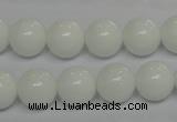 CPB05 15.5 inches 12mm round white porcelain beads wholesale