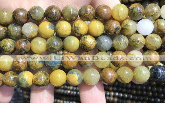 CPB1053 15.5 inches 10mm round golden pietersite beads wholesale