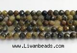 CPB1077 15.5 inches 8mm faceted round natural pietersite beads