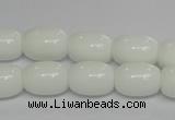 CPB11 15.5 inches 10*14mm drum white porcelain beads wholesale