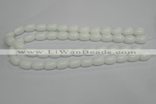 CPB11 15.5 inches 10*14mm drum white porcelain beads wholesale