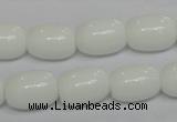 CPB12 15.5 inches 12*16mm drum white porcelain beads wholesale