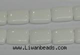 CPB121 15.5 inches 12*16mm rectangle white porcelain beads wholesale