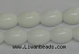 CPB18 15.5 inches 12*16mm rice white porcelain beads wholesale