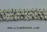 CPB551 15.5 inches 6mm round Painted porcelain beads