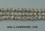 CPB571 15.5 inches 6mm round Painted porcelain beads