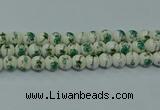 CPB585 15.5 inches 14mm round Painted porcelain beads