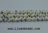 CPB591 15.5 inches 6mm round Painted porcelain beads