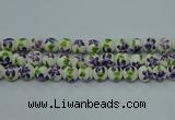 CPB621 15.5 inches 6mm round Painted porcelain beads