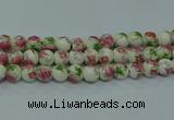 CPB651 15.5 inches 6mm round Painted porcelain beads