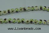 CPB664 15.5 inches 12mm round Painted porcelain beads