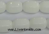 CPB68 15.5 inches 15*20mm drum white porcelain beads wholesale