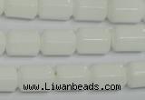 CPB75 15.5 inches 10*14mm column white porcelain beads wholesale