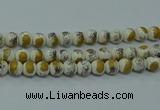 CPB751 15.5 inches 6mm round Painted porcelain beads