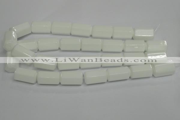 CPB78 15.5 inches 15*25mm column white porcelain beads wholesale