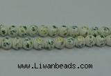 CPB781 15.5 inches 6mm round Painted porcelain beads