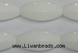 CPB81 15.5 inches 15*30mm rice white porcelain beads wholesale