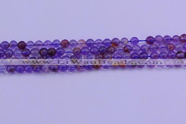 CPC601 15.5 inches 6mm round purple phantom quartz beads