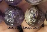 CPC615 15.5 inches 16mm round purple phantom quartz beads