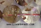 CPC655 15.5 inches 14mm round yellow phantom quartz beads